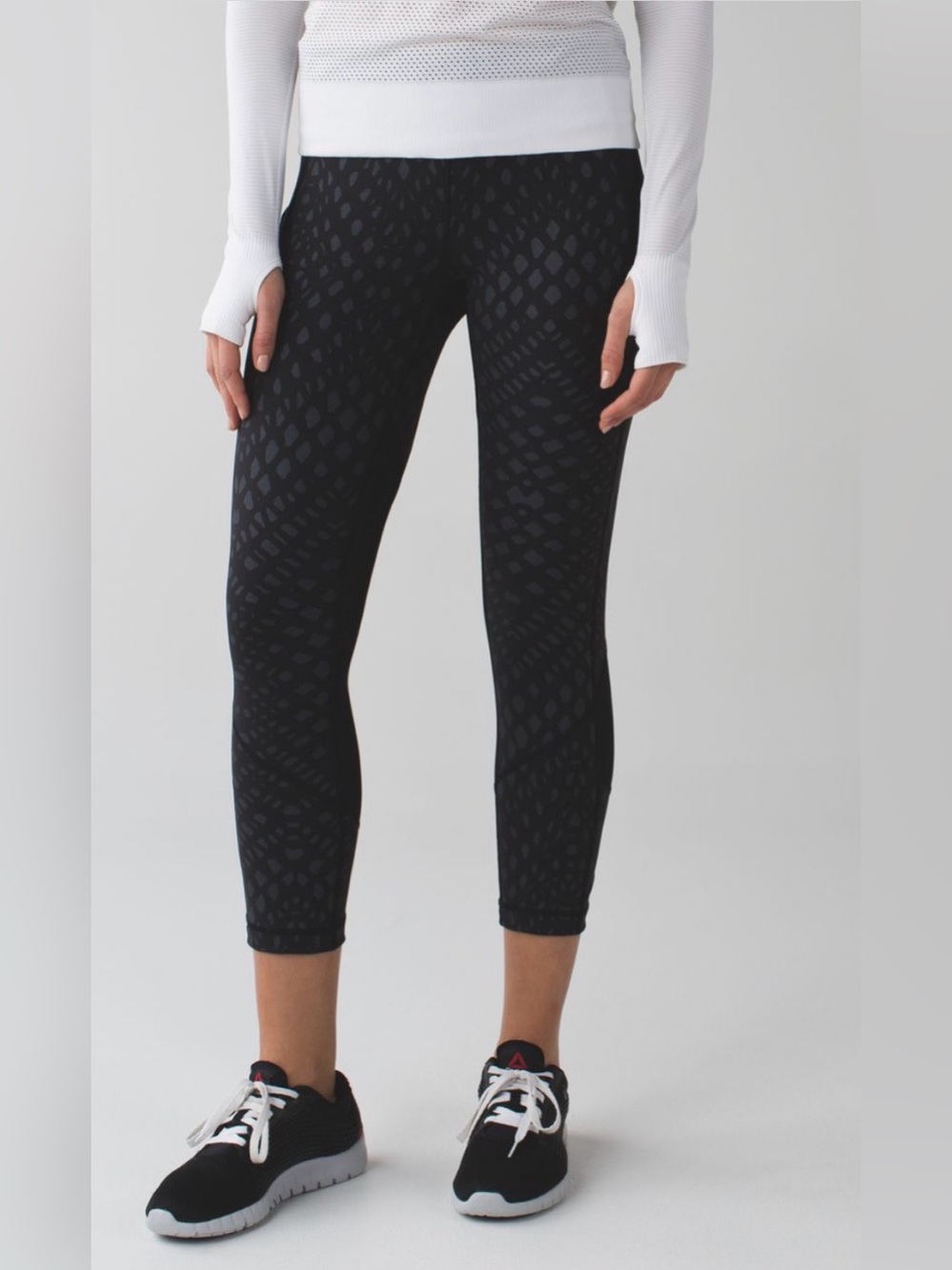 Pace Rival Crop High-Rise Mesh-Panel Crop Leggings